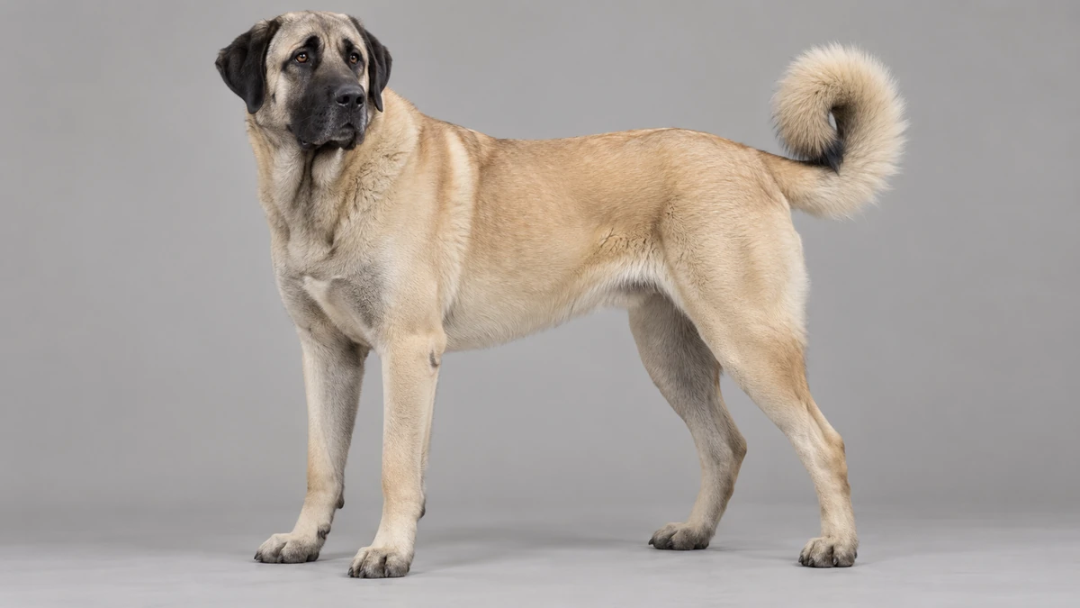 Kangal köpek — açık boz + siyah maske renk