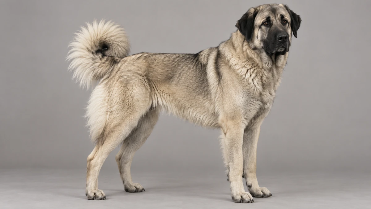 Kangal köpek — uzun tüylü boz renk