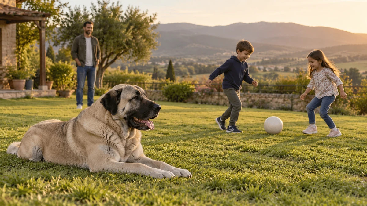Kangal köpek — çocuklarla oyun