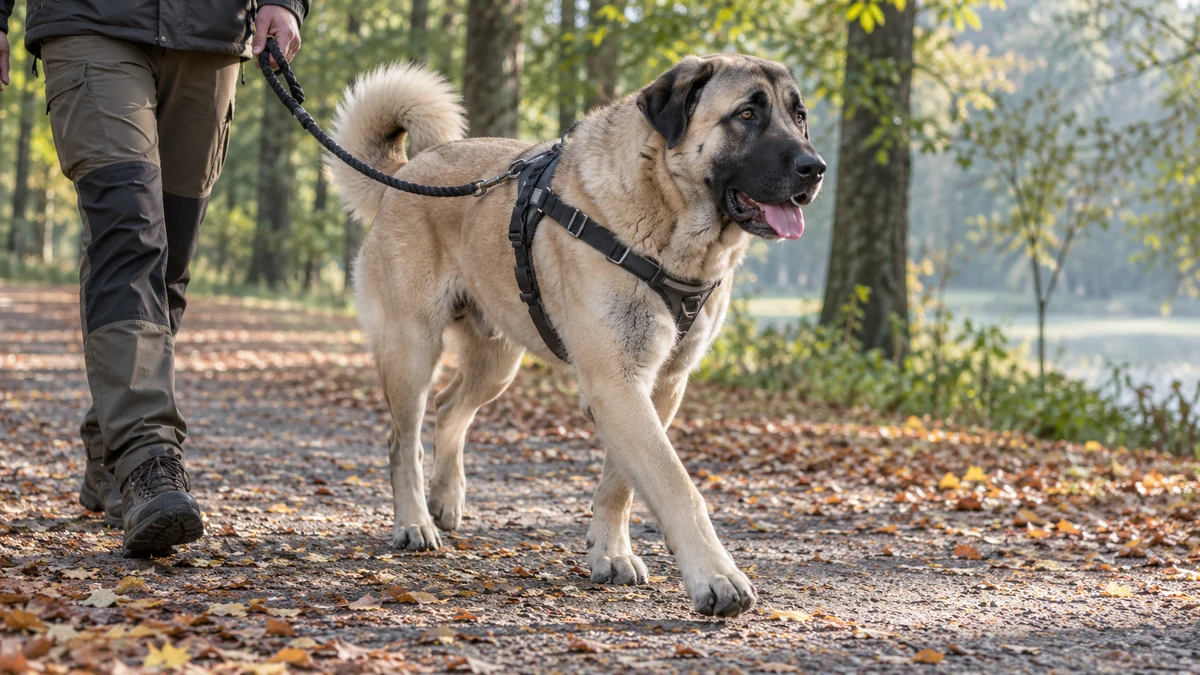 Kangal köpek — parkta yürüyüş ve egzersiz